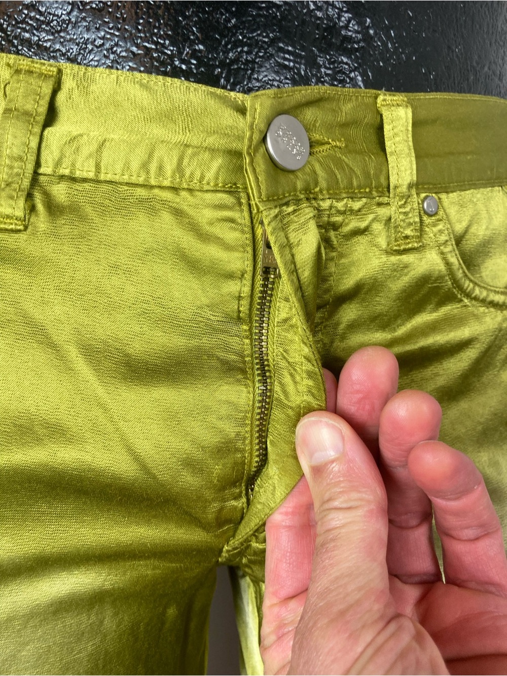 Gianfranco Ferré Jeans Chartreuse Satin Trousers - Picture 3 of 14